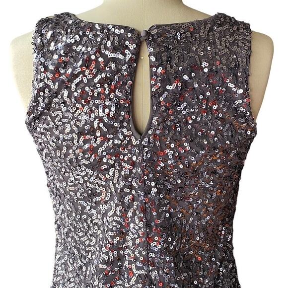 Gray Sequin Short Sleeveless Mini Dress by PINK COLLECTION ~ Women's Size LARGE - Picture 4 of 7